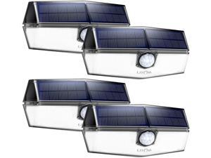 LITOM 120 LED Solar Lights Outdoor, upgraded Solar Panel with 3 Optional Modes and 270°Wide Angle, IP67 Waterproof, Portable Solar Powered Security Light 4 Pack LITOM 120 LED Solar Lights Outdoor, upgraded Solar Panel with 3 Optional Modes and 270°Wide Angle, IP67 Waterproof, Portable Solar Powered Security Light 4 Pack