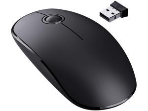 VicTsing Slim Wireless Mouse, 2.4G Silent Laptop Mouse- Enjoy Noiseless Clicking, 1600DPI High Accuracy Portable Ergonomic Optical Wireless Mouse for Laptop, PC, Computer, Notebook, Mac