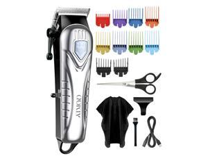 ATMOKO Hair Clippers for Men Cordless, 17Pcs Mens Hair Clippers Kit, 5 Hours Hair Clippers with 10 Color Combs 1/64''-1'', Professional Barber Hair Cutting Kit with Scissors, Cape by Chicclly