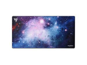VicTsing Ergonomic Mouse Pad Extended Gaming Mouse Pad with Stitched Edges, [30% Larger] Long XXL Mousepad (31.5x15.7In), Non-Slip Base Desk Pad Keyboard Mat,Water-Resistant, for Gamer, Office Home,Bl
