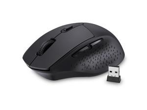 VictSing Ergonomic Whisper – Big Size Comfortable Wireless Mouse, Fits Naturally to Your Right Hand, Silent, Noiseless Computer Mouse With 6 Buttons, 5 Level Adjustable DPI for PC Laptop Mac MacBook