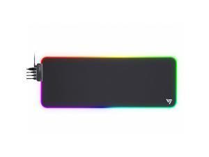 VictSing Large RGB Gaming Mouse Pad with 4 USB Ports &16 Lighting Modes & 3 Brightness,Extra Extended Soft LED Mousepad Computer Keyboard Mouse Mat with Anti-slip Rubber Base & Stitched Edge 80x30cm.