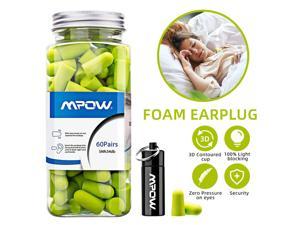 Mpow Foam Earplug, 34dB Highest NRR, 60 Pairs with Aluminum Carry Case, for Hearing Protection, Noise Reduction, Hunting Season, Sleeping, Snoring, Working, Shooting, Travel, Concert