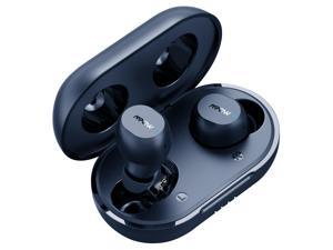 Mpow M12 Bluetooth Earbuds, Wireless Charging & USB-C Charging Case Bluetooth Earphones Headphones w/Dual Mic, Bass Sound/IPX8 Waterproof/Touch Control/25 Hrs/Dual Modes Dark Blue