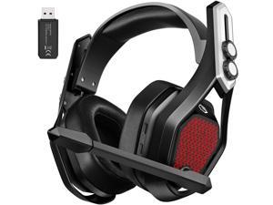 Mpow Iron Pro Wireless Gaming Headset for PC, PS4,Mac, Wired 3.5mm for Xbox & Wireless USB Over-Ear Headphone with Surround Sound, Noise Cancelling Mic, 20H Battery Life, Soft Memory Earpad for PS4