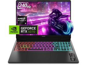 HP OMEN 16 Gaming Laptop,16" WQXGA 240Hz Display,AMD Ryzen 9 8940HX,NVIDIA GeForce RTX 5070 GPU,32 GB DDR5 RAM,512 GB PCIe SSD,Win 11 Home