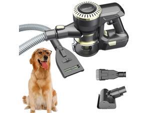 Upgrade US Patent Vacuum Cleaner with Dog Cat Grooming Shedding Brush Comb, Unique Pet Hair Fur Remover Tools Best 4 in 1 Multipurpose Cordless Handheld Removal for Couch Furniture Carpet Car