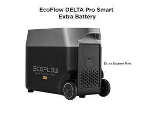 EcoFlow DELTA Pro Smart Extra Battery Portable Power Station 3600Wh Capacity,Solar Generator for Outdoor Camping,Home Backup,Emergency,RV,off-Grid