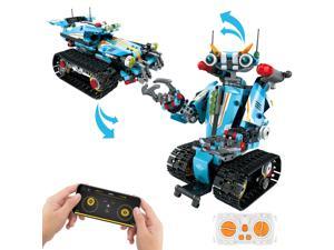 GILOBABY 701PCS STEM Remote Control Robot Car Toys, 2 in 1 Building Block Science Programmable Building Bricks Vehicle Toy Kit, with APP Controlled, Educational Toys Gift for Kids Adults Teen