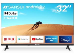 SANSUI ES32V1HA, 32 inch 720p HD Smart LED Android TV with Google Assistant(Voice Control), Screen Share, HDMI, USB(2022 Model-Android 11 OS)