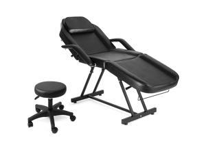 Artist Hand Adjustable Portable Massage Table Recliner Chair Tattoo Spa Salon Bed w/ Stool Artist Hand Adjustable Portable Massage Table Recliner Chair Tattoo Spa Salon Bed w/ Stool
