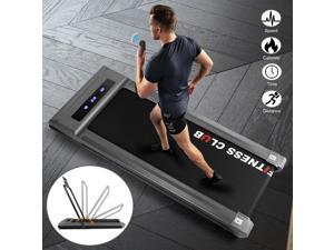 Folding Electric Treadmill, 24.41'' Super Wide 2 in 1 Under Desk Walking Installation-Free Treadmill for Home Office Walking Jogging Running Exercise