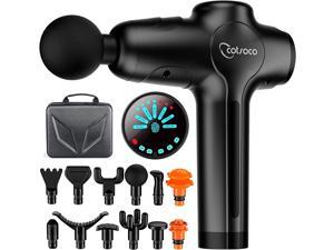Cotsoco Massage Gun,Deep Tissue Percussion Muscle Massager Gun for Athletes Pain Relief,Cordless Rechargeable Portable Fascia Gun for Neck Back Body with 10 Heads