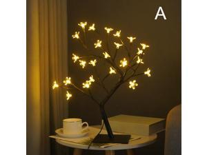 Home Decoration LED Table Lamp Light Rose Flower Tree USB Decoration Party Children's Room Gift Rose Lamp 1x