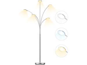 SELECTID Floor Lamp 5 Arc Multi Heads 3 Levels Color Temperature Brightness Adjustable Touch Control Dimmer 450 Degree Rotatable for Living Room etc
