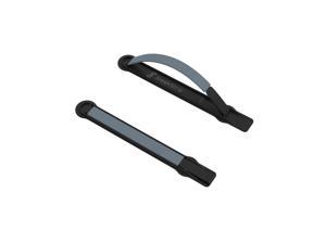 SleekStrip Ultra Thin Phone Grip X Stand - Matte Carbon Base x Stone Blue Strip