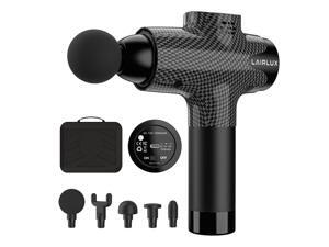 LAIRLUX Portable Body Muscle Professional Massage Gun with 5 Massage Heads 20 Speed High-Intensity Vibration 