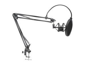 Microphone Scissor Arm Stand Holder Tripod Microphone Stand With A Spider Cantilever Bracket Universal Shock Mount