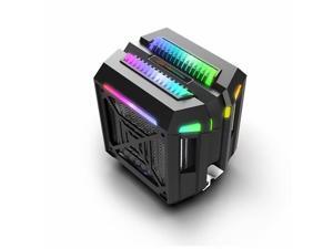 CPU Cooler with 4 Direct Twin towers Contact Heat Pipes, 4 CPU Air Cooler for Intel/AMD with 120mm SYNC ARGB PWM Fan (5V ARGB Header is Required on Motherboard) CPU Cooler with 4 Direct Twin towers Contact Heat Pipes, 4 CPU Air Cooler for Intel/AMD with 120mm SYNC ARGB PWM Fan (5V ARGB Header is Required on Motherboard)