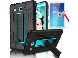 Samsung Galaxy Tab E 9.6 Case, SM-T560 / T561 / T567 Case, Galaxy Tab E 9.6 Case With HD Screen Protector, L00KLY [3 in 1] Three Layer Heavy Duty Rugged Shockproof Anti-Slip Armor Defender Full-body P