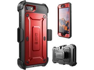 SupCase Unicorn Beetle Pro Series Case Designed for iPhone 7/iPhone 8/ iPhone SE 2nd Generation (2020 Release), Full-Body Rugged Holster Case with Built-in Screen Protector (Metallic Red)