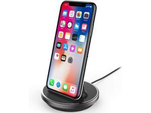 Wireless Charger Stand, Universal Qi-Certified 10W/7.5W Fast Wireless Charging Compatible with iPhone 12 Mini/12 Pro Max/11/XR/XS/X/8 Plus, Samsung Galaxy Note 20 Ultra/10+/S20/S10+/S10E