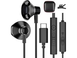 USB C Headphones for Google Pixel 6/6 Pro, Wired Earphones with Mic Mute Volume Control HiFi Stereo USB C Earbuds for Samsung Z Flip/Fold 3 S22 Ultra S21 FE Note 20 Plus OnePlus 10 9 for iPad Mini 6