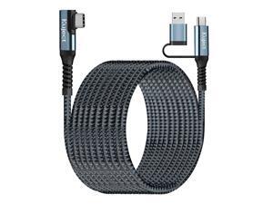 Compatible for Oculus Quest 2 Link Cable 20FT USB 3.0 Type C to C, Kuject Nylon Braided PC Connect Power Data Extension Charging Cord, Great Virtual Reality Gaming Accessories for Oculus Quest