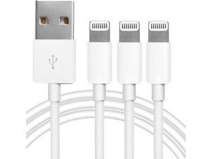3Pack Original [MFi Certified] Charger Lightning to USB Cable Compatible iPhone 11 Pro/11/XS MAX/XR/8/7/6s/6/plus,iPad Pro/Air/Mini,iPod Touch(White 1M/3.3FT)
