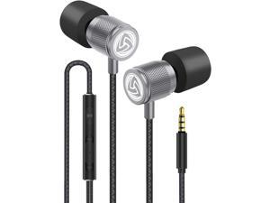 LUDOS Ultra Wired Earbuds inEar Headphones Earphones with Microphone and Volume Control Memory Foam Reinforced Cable Noise Isolating Bass Compatible with iPhone iPad Samsung Computer Laptop