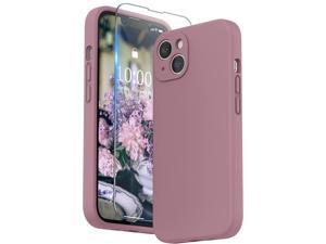 S Silicone Case Compatible with iPhone 13 Case 61 inch 2021 with Camera Protection Liquid Silicone Phone Case with Microfiber Lining Lilac Purple