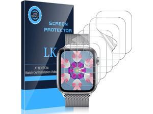 L 6 Pac Screen Protector for Apple Watch 40mm SESeries 456 and Apple Watch 38mm Series 321 BubbleFree Scratchresistant iWatch 38mm40mm Flexible TPU Clear Film UF001