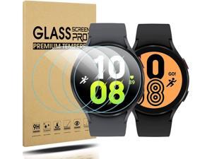 S 4Pack for Samsung Galaxy Watch 4 Galaxy Watch 5 44mm Screen Protector 25D 9H Hardness Screen Protector Tempered Glass for Galaxy Watch 45 44mm Smartwatch