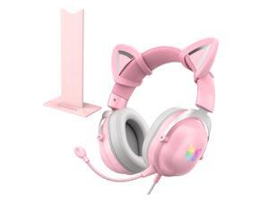 ONIKUMA PS4 Headset, Xbox One Headset And Its Surround Sound LED Lightweight Headset, Headset Game For PS4, Xbox One, PC, Nintendo, Laptop Pink ONIKUMA PS4 Headset, Xbox One Headset And Its Surround Sound LED Lightweight Headset, Headset Game For PS4, Xbox One, PC, Nintendo, Laptop Pink