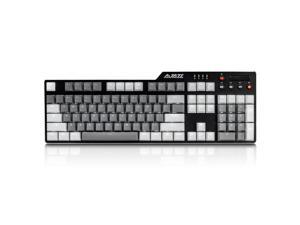 FIRSTBLOOD ONLY Game. AK35I Mechanical Gaming Keyboard – Brown Switches - PBT Keycaps – Grey-White Matching – White Backlit - Multimedia Keys Roller – Black