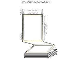 DuraFast GP-C831 8.5" x 13.875" High Gloss Paper Labels 850/Carton