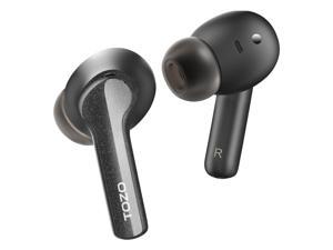 TOZO NC2 PRO 2022 New Version Hybrid Active Noise Canceling Wireless Earbuds, Environmental Noise Canceling in-Ear Detection Headphones, Bluetooth 5.2 Stereo Support APP Control Earphones, Black