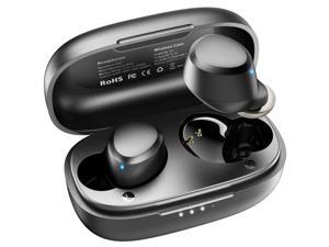 TOZO A1 Mini Wireless Earbuds Bluetooth 5.3 in Ear Light-Weight Headphones Built-in Microphone, Immersive Premium Sound Long Distance Connection Headset, with USB-C Charging Case, Black