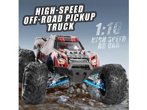 RC Cars with 3650 Brushless Motor 1:10 Scale 80km/h High Speed Remote Control Car All Terrain Hobby Grade 4WD Off-Road Waterproof for Kids and Adults -2200mAh Batteries x2