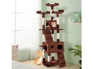 67''H Large Cat Tree Condo Furniture Tower Scratching Post Pet House For Kitten 67''H Large Cat Tree Condo Furniture Tower Scratching Post Pet House For Kitten