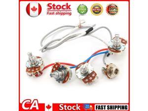 1Set Wiring Harness 2v2t Jack 500k Pots for Replacement LP Electric Guitar CA 1Set Wiring Harness 2v2t Jack 500k Pots for Replacement LP Electric Guitar CA