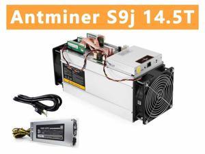Antminer S9j 14.5TH/s ( New 110V-220V official PSU AWP7 and new US Power Cord Included ) Bitcoin Miner BTC Mining Machine ASIC Miner Superior to Bitmain Antminer L3 L7 S9 S11 S17 S19 T17 E9