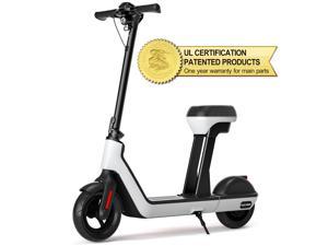 Fucare HU3 Pro Electric Scooter for Adults - Foldable Scooter with Seat - 500W Max Output Brushless Motor - 12Ah - 19MPH - 10inch air-filled Tires -UL Certified- E Mopeds for Adults