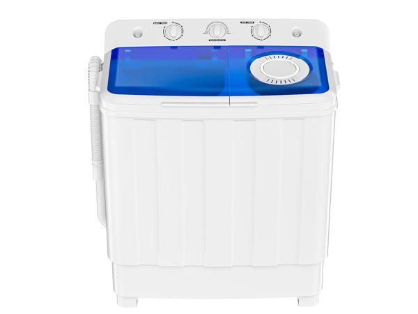 Auertech Portable Washing Machine, 28lbs Mini Twin Tub Washer Compact  Laundry Machine with Drain Pump, Time Control, Semi-automatic 18lbs Washer  10lbs Spinner for Dorms, Apartments, RVs 
