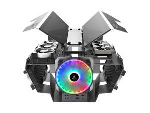 AZZA Overdrive 807 / Gaming / CNC ATX Case  / Tempered Glass / Silver / Aluminum / Steel / 1 x 200mm ARGB Fan included / AZZA PWM Fan Hub included / PCIE 4.0 Riser Cable included / Type-C Port