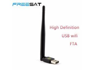 24GHz FREESAT USB WiFi With Antenna Work For Freesat V7 HD V8 Super Digital Satellite Receiver Receptor For HD TV Set Top Box