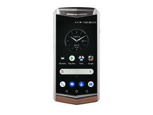 Vertu ASTER P Ti Silver Unlocked Android Smartphone,6G+128G,Titanium Alloy Frame & Sapphire Crystal Screen,Calf Leather Craft Caramel Brown