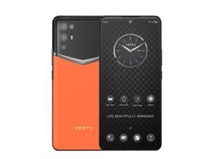 Vertu iVERTU 5G Unlocked Android Smartphone,12G RAM + 512G ROM,64MP Camera,Dual-SIM Cell Phone,Calf Leather Craft Orange
