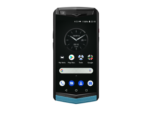 Vertu ASTER P Gothic Unlocked Android Smartphone,6G+128G,Titanium Alloy Frame & Sapphire Crystal Screen,Calf Leather Craft Gentleman Blue