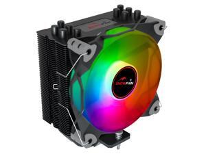 SNOWFAN ZQ05 CPU Air Cooler, 5 Heat Pipes CPU Cooler 120mm PWM 180W TDP Fan Intel LGA 1200 115X / AMD Ryzen AM4 Universal Socket /Addressable RGB Lights Sync